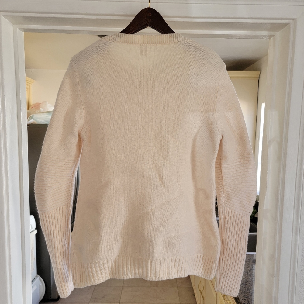 Helmut Lang Wool 100% Cream Sweater - image 6